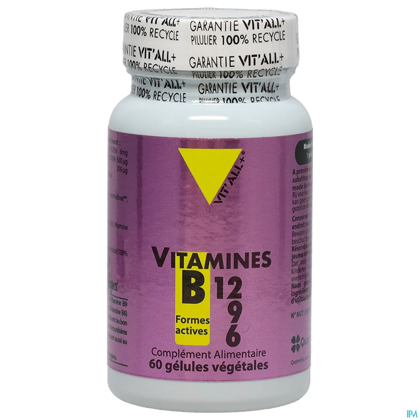 Vitamines B12 B9 B6 60 Gélules Végétales