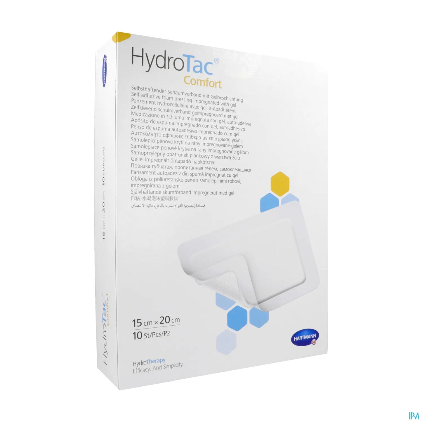 Hydrotac Comfort Pansement Adhésif 15 x 20 cm Boîte de 10