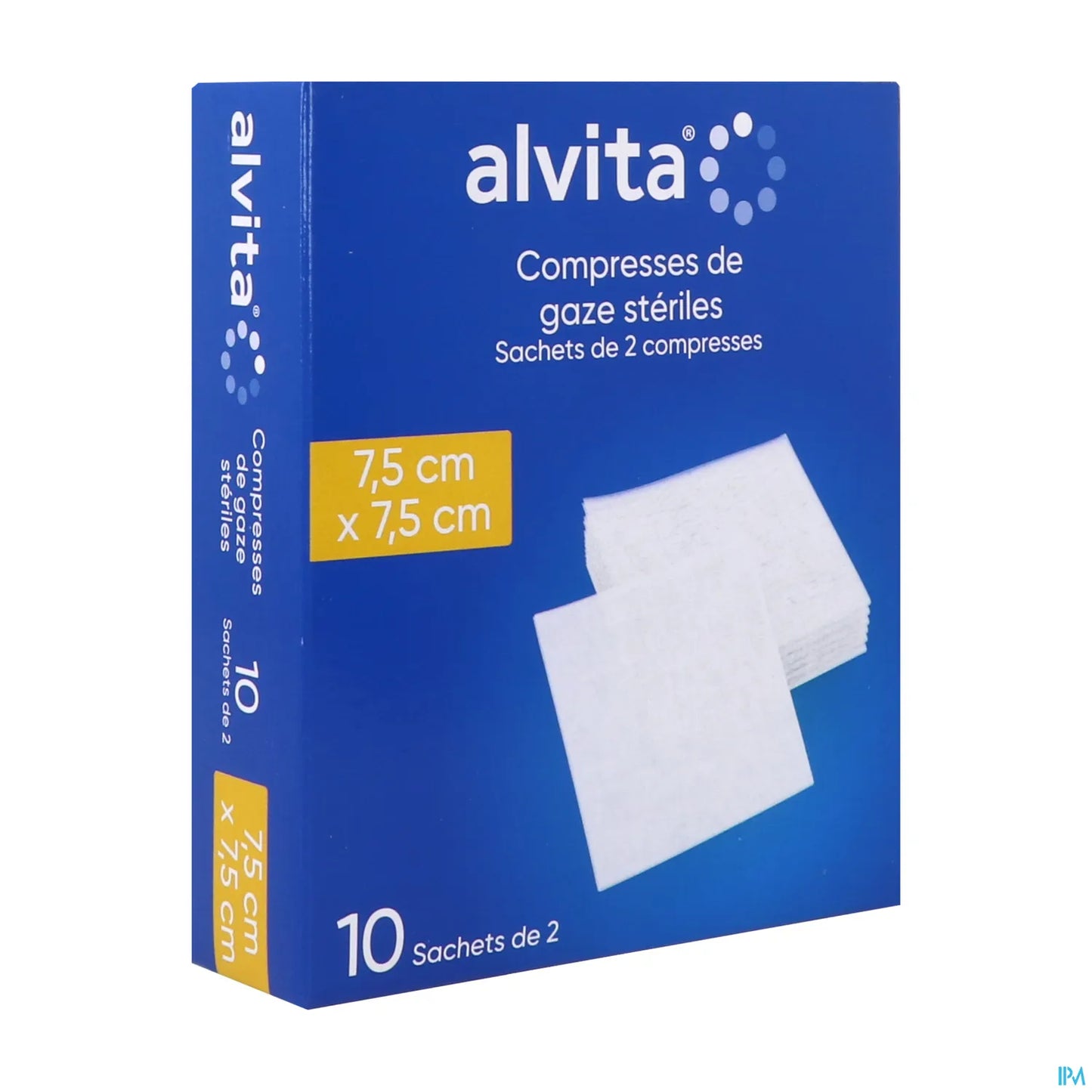 Compresse Stérile Gaze Hydrophile 7,5x7,5cm 10 Sachets de 2