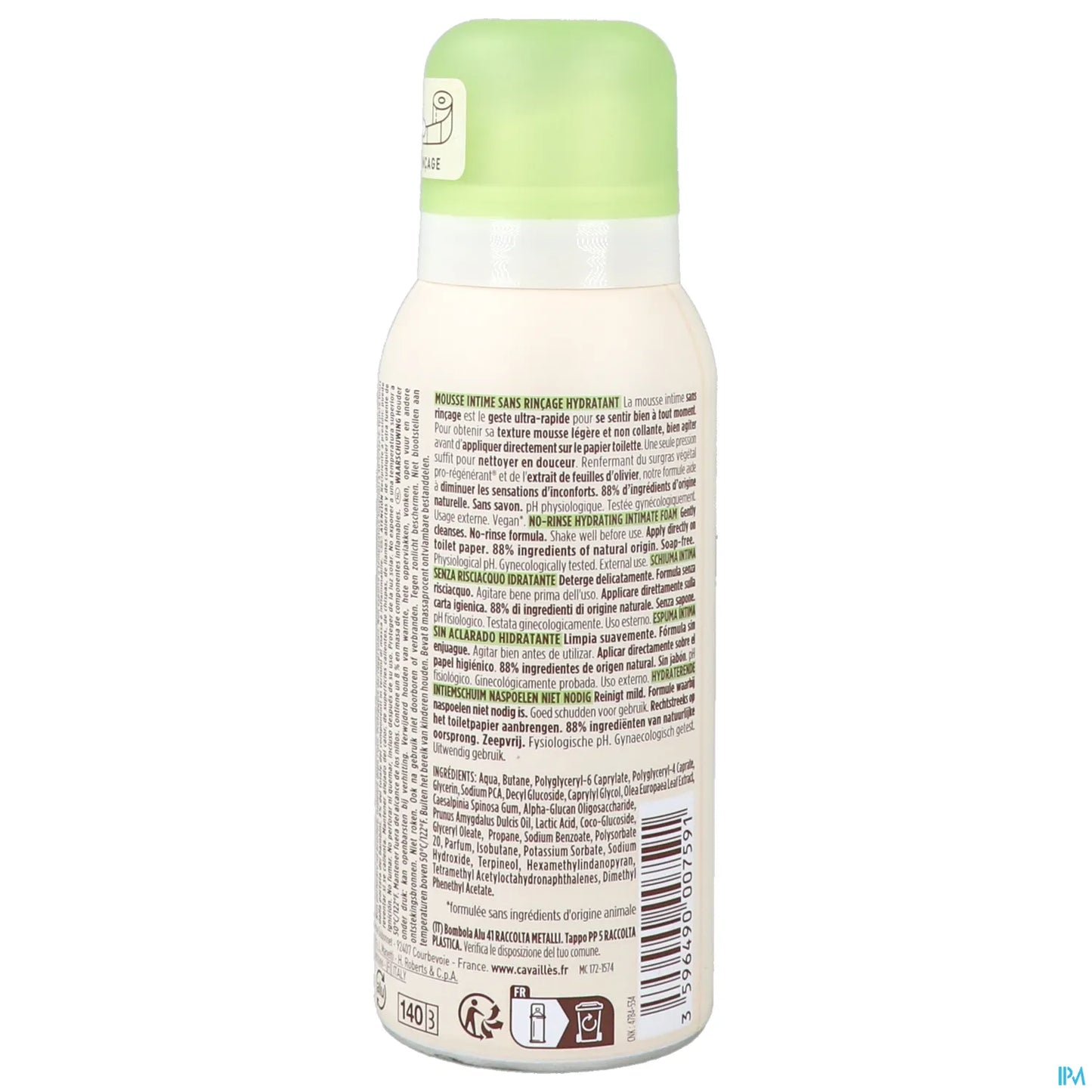 Rogé Cavaillès Moisturizing Intimate Leave-In Mousse 100ml