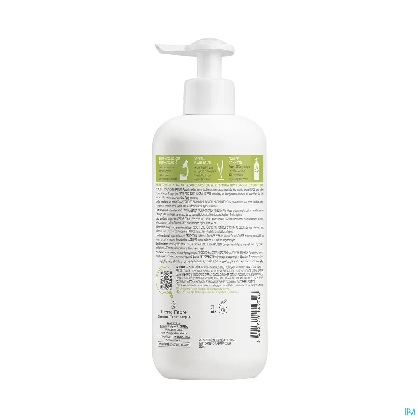Exomega Control Lait Emollient Anti-Grattage Eco Flacon 400ml