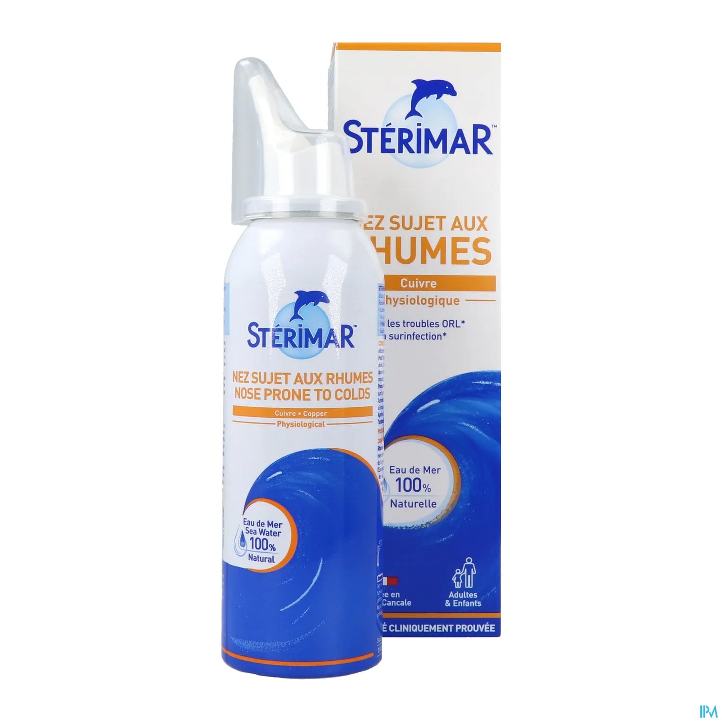 Spray all'acqua di mare arricchito con rame per naso soggetto a raffreddore 100 ml