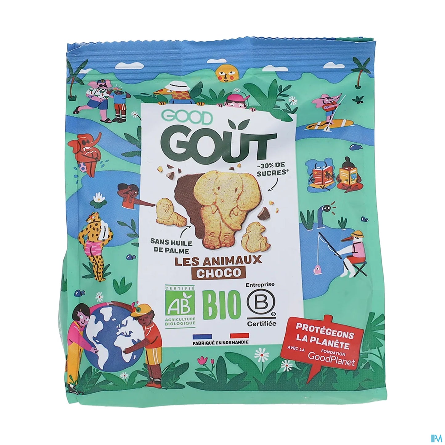 Biscuits Animaux Nappés Chocolat 120 g