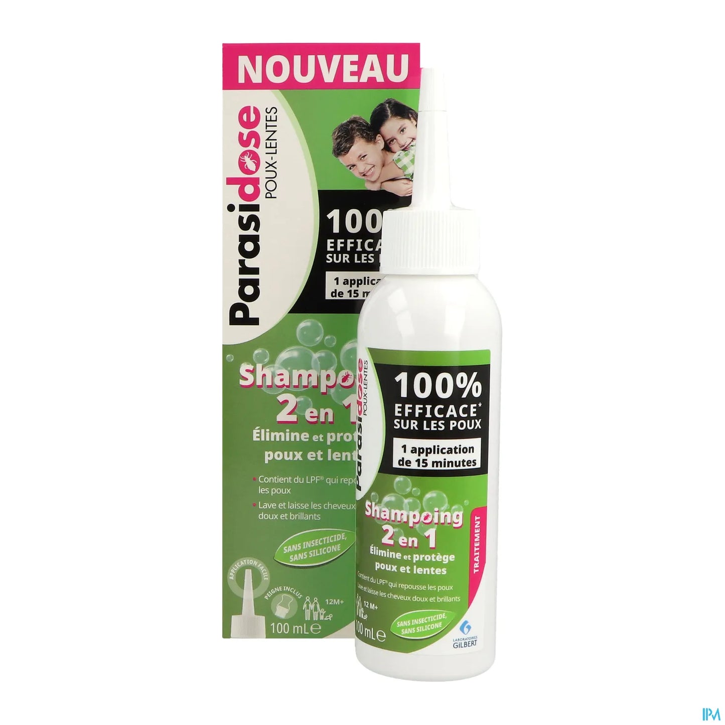 Shampooing 2en1 Anti-Poux et Lentes 100ml Avec Peigne