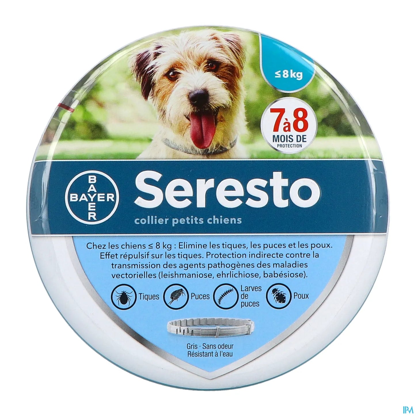 Collier Antiparasitaire Petits Chiens 38 cm Jusqu'à 8 kg 1 unité