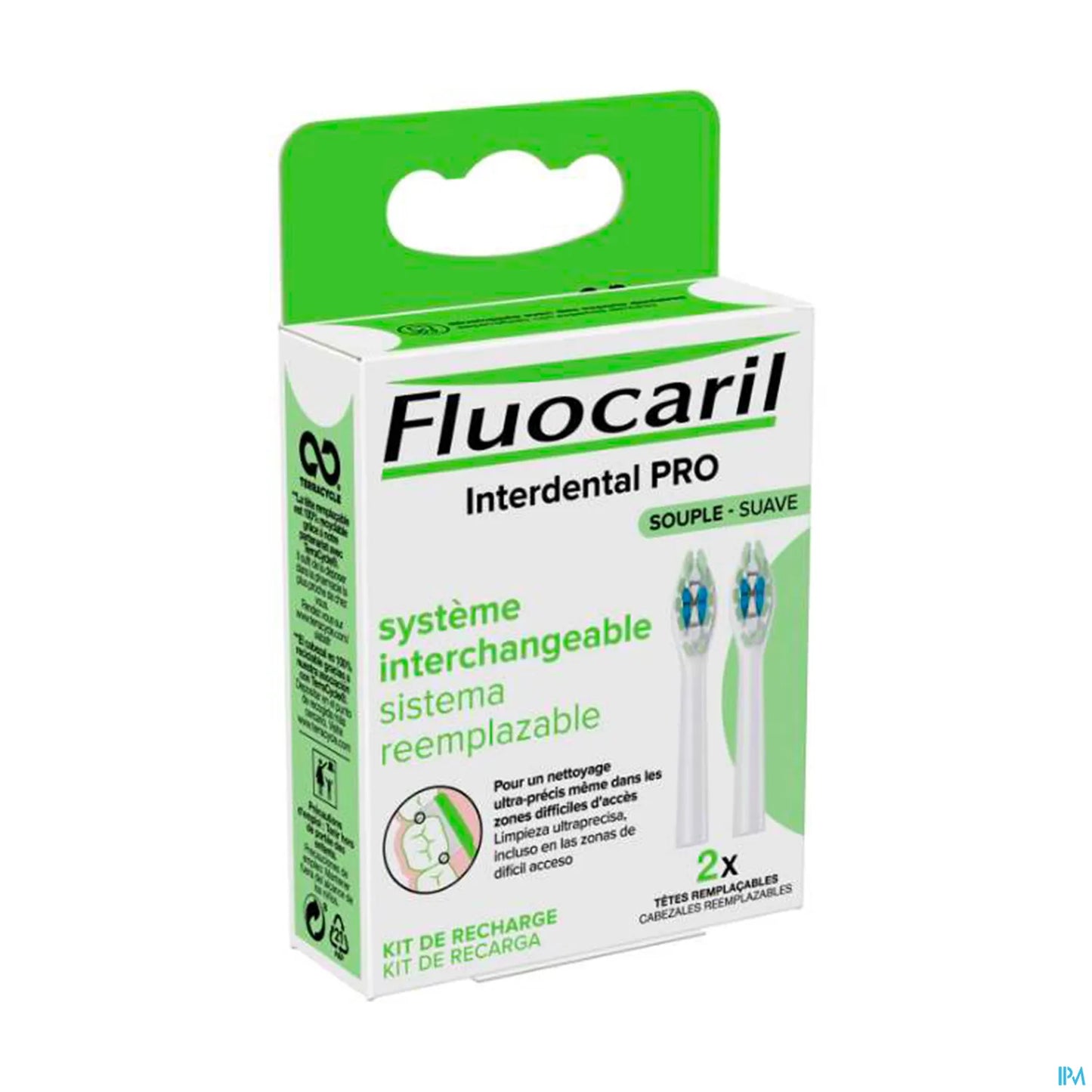 Têtes Remplaçables Interdental Pro 2 Unités