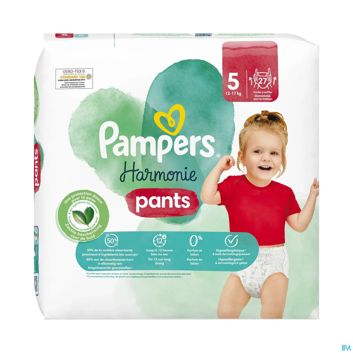 Harmonie Pants Couches Taille 5 12kg-17kg Paquet de 27