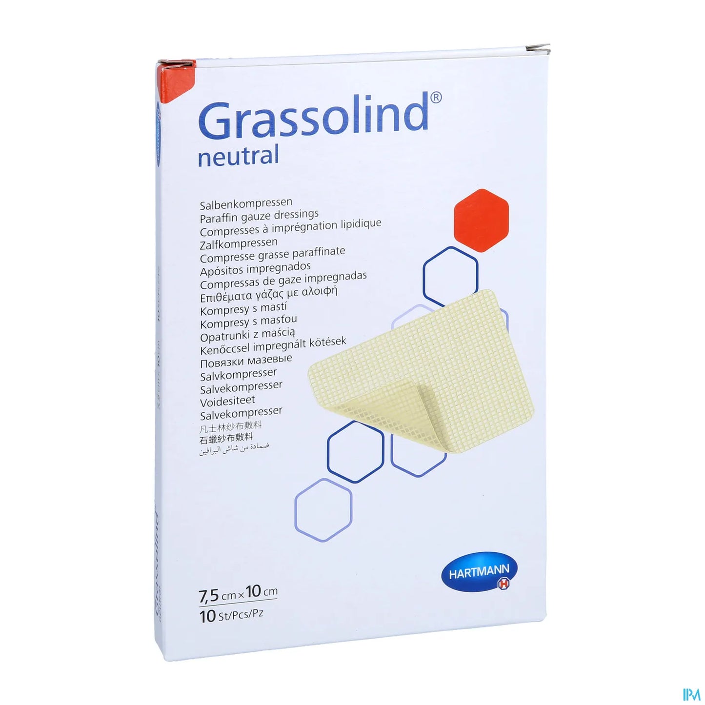 Compresses Imprégnées Neutral 7,5 cm x 10 cm boîte de 10