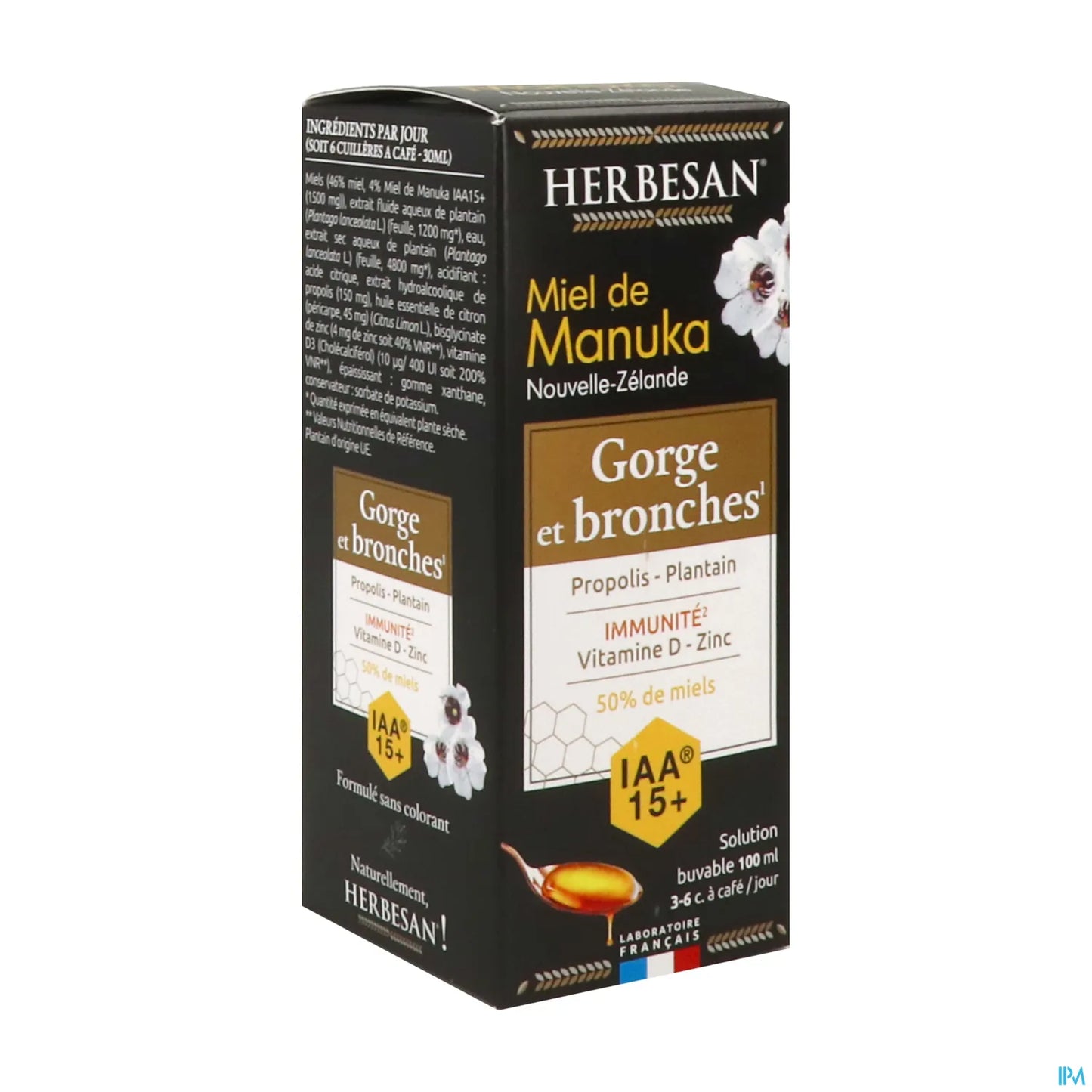 Sciroppo per gola e bronchi al miele di Manuka 100 ml