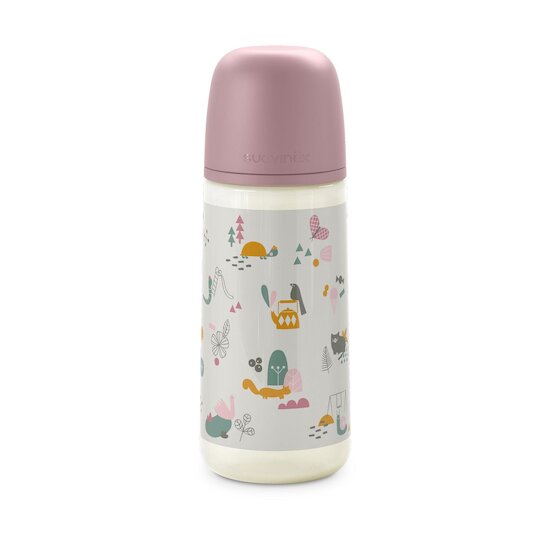 Walk In The Park Baby Bottle 360ml Silicone Pink