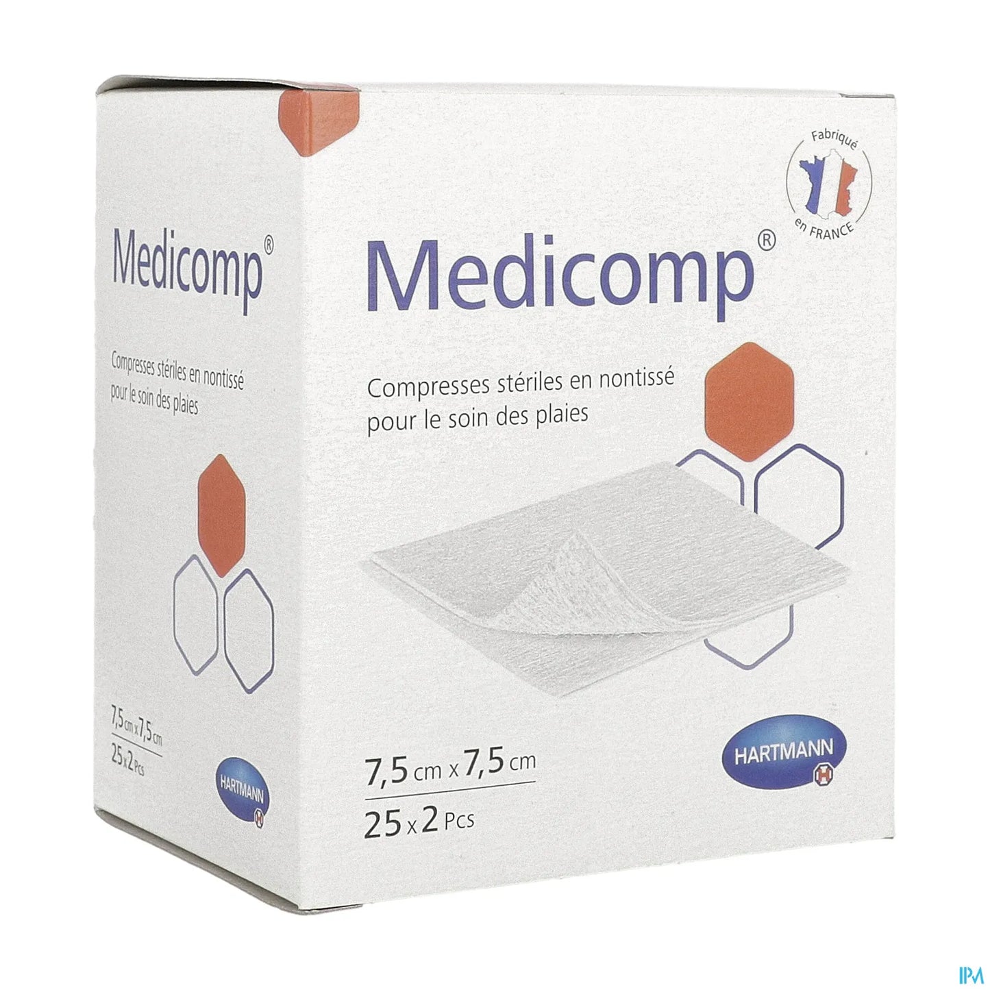 Compresse Stérile 7,5 x 7,5 cm 2 Sachets de 25