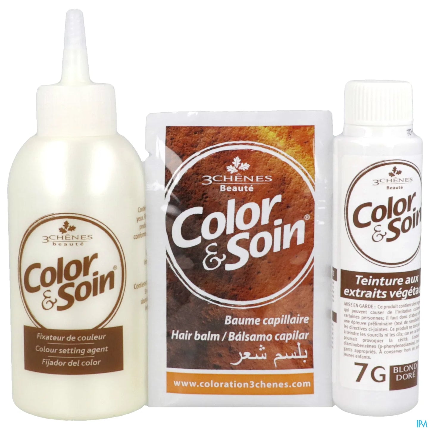 3 Chênes Color & Soin Blond Doré 7G - Coloration Permanente 1 étui