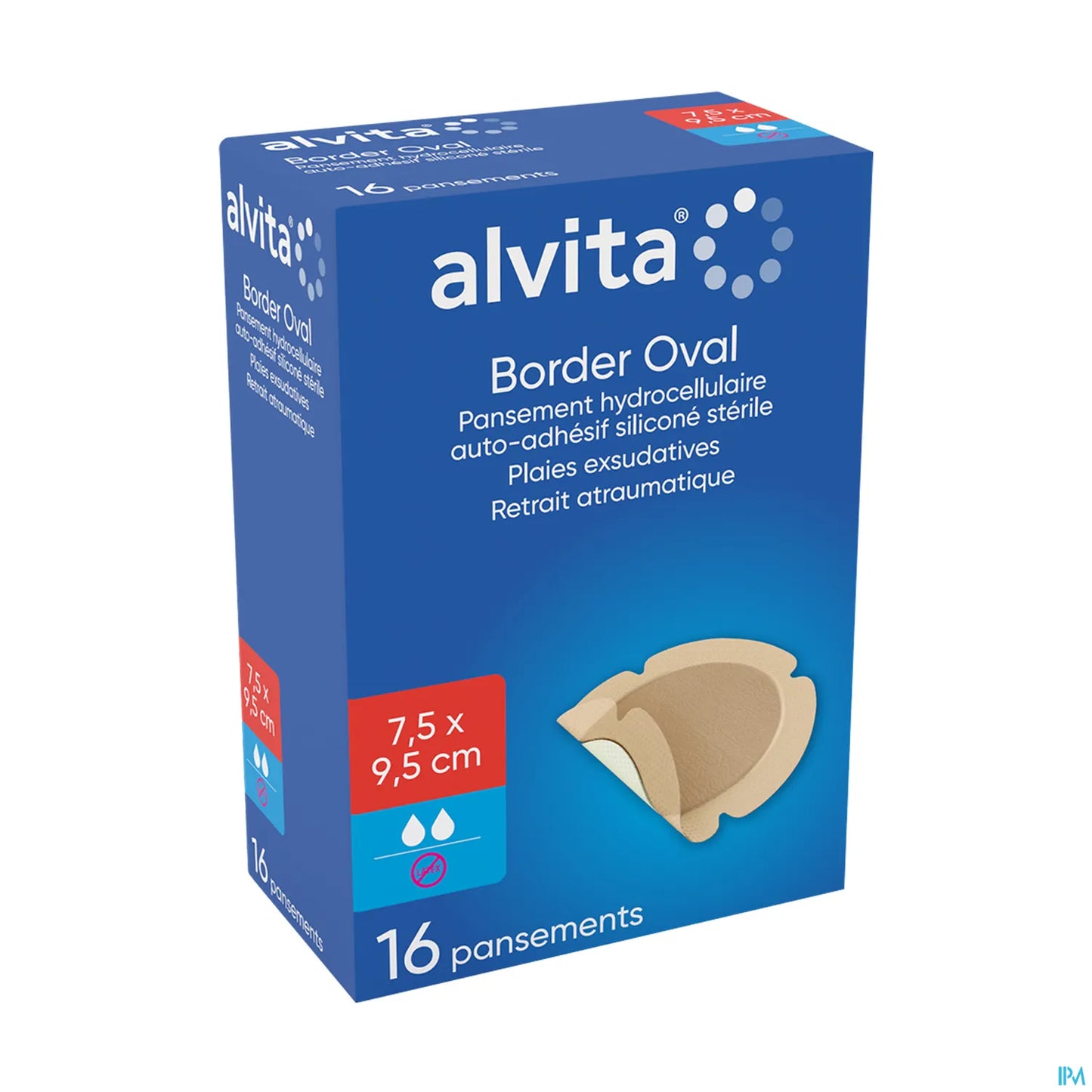 Pansement Hydrocolloïde Ovale 7,5x9,5 cm Boîte de 16