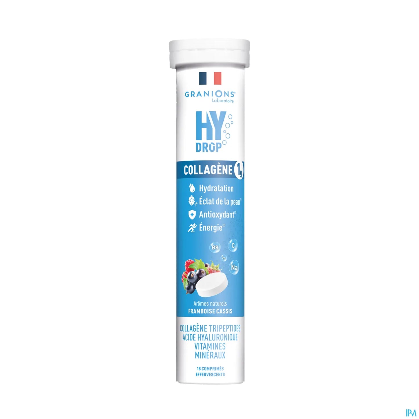 Hydrop Collagène Framboise Cassis 18 Comprimés Effervescents