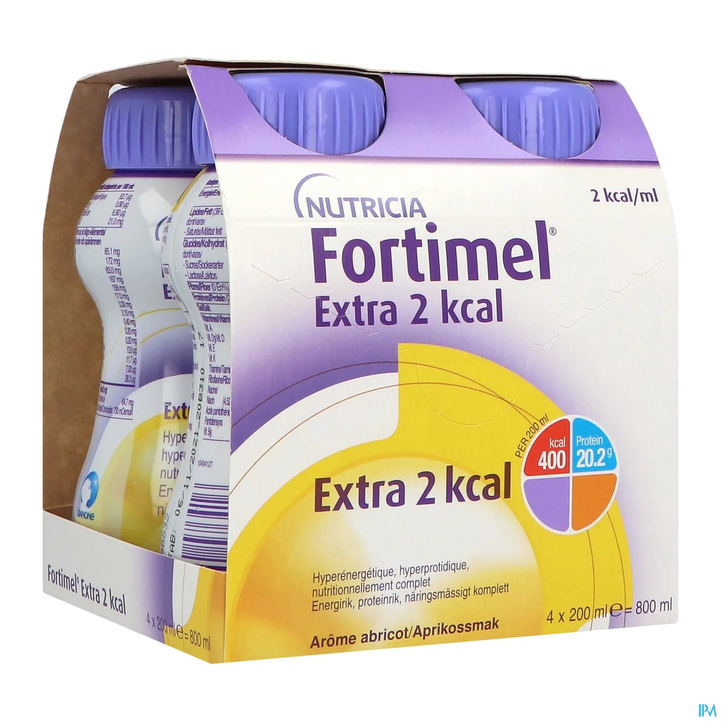 Fortimel Extra 2 kcal Abricot 4 x 200 mL
