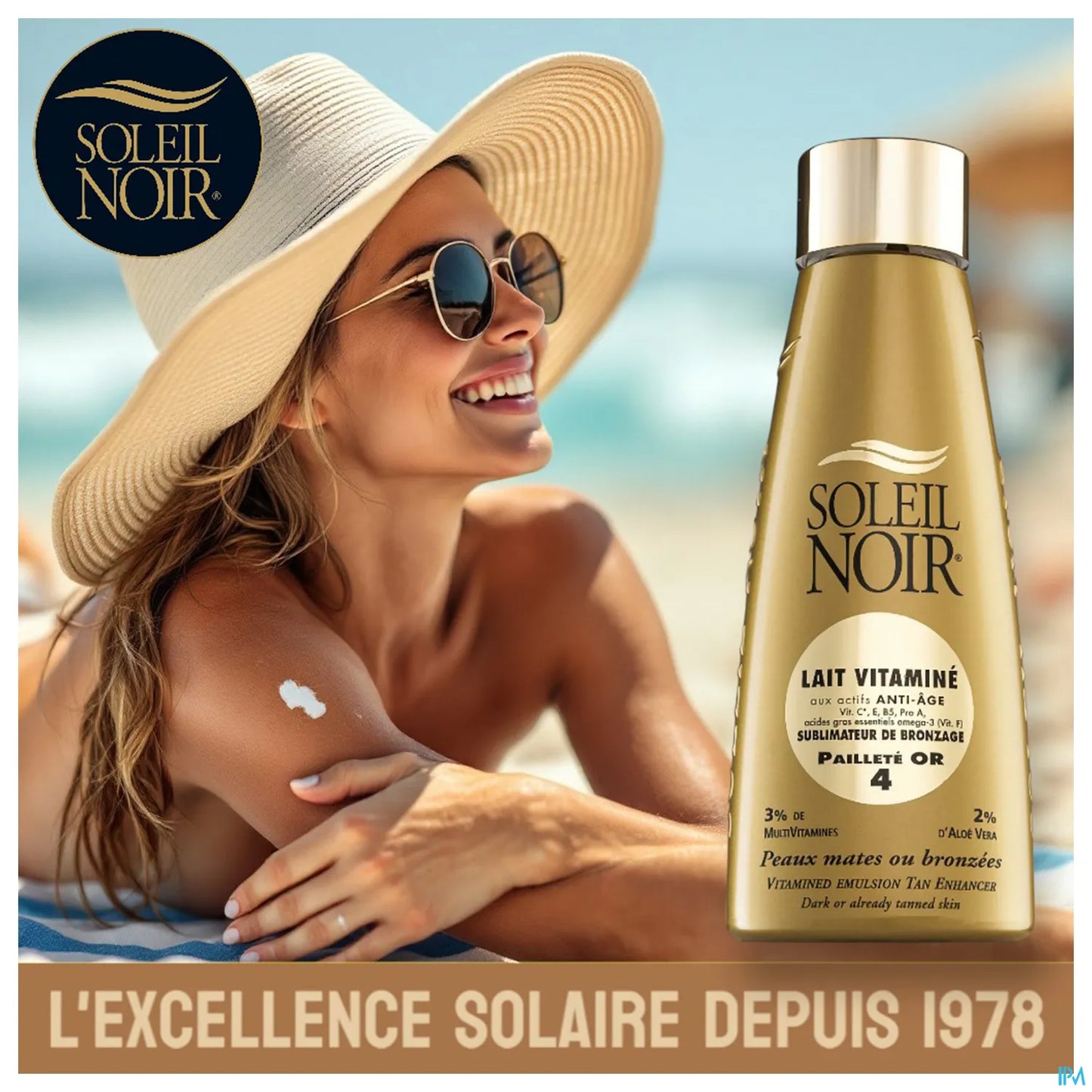 Lait Vitaminé Pailleté Or Sublimateur de Bronzage 150ml