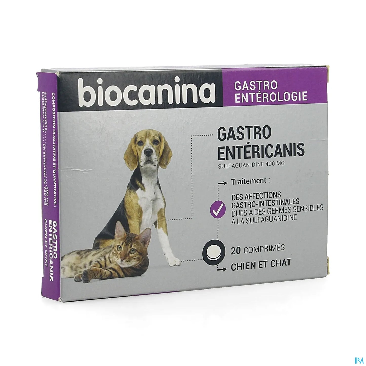 Biocanina Gastroenterican Comprimés Chien et Chat Boite de 20