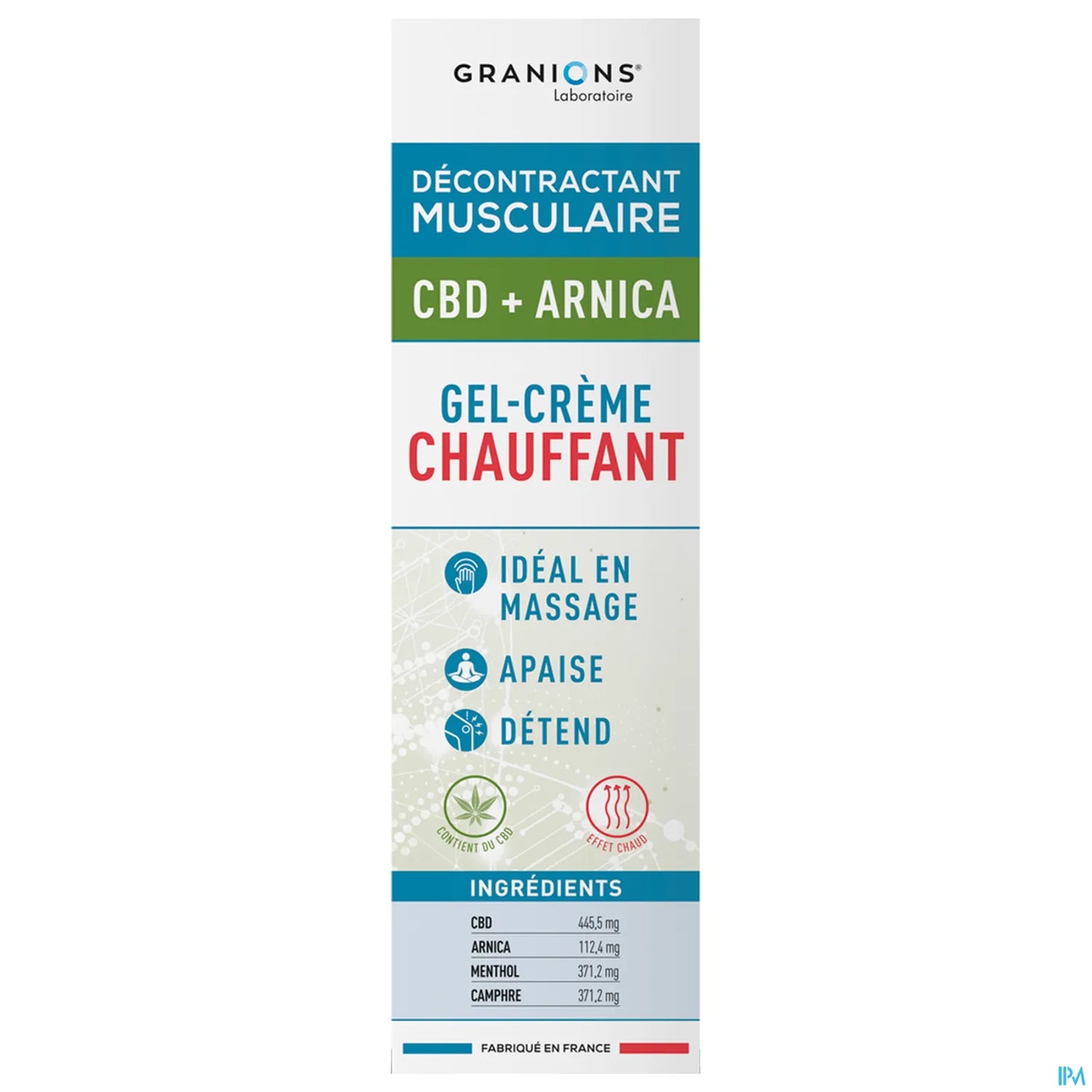 Décontractant Musculaire Gel-Crème Chauffant CBD Arnica 75ml