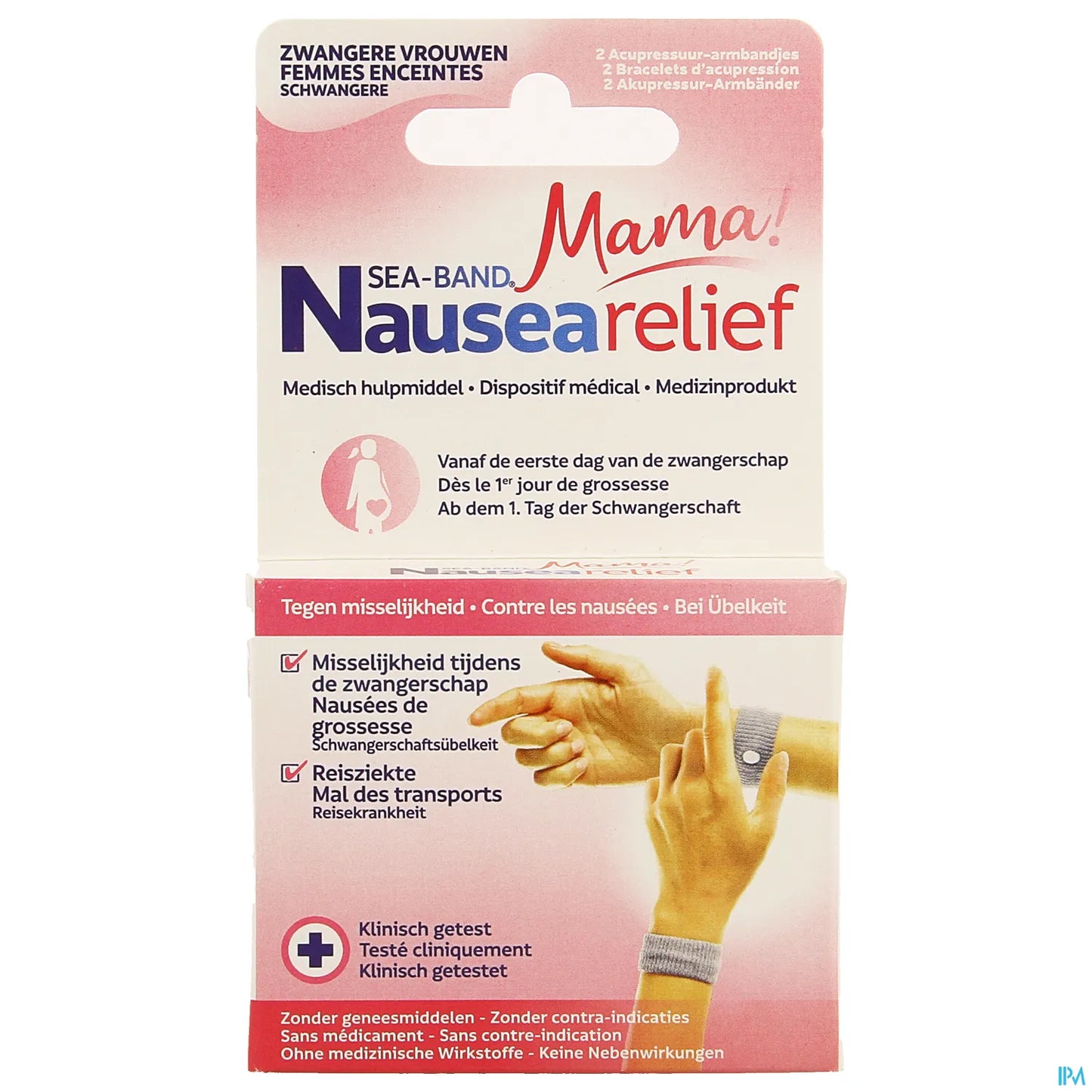 Sea-Band Bracelet Anti-Nausées Gris Maman Grossesse B/2
