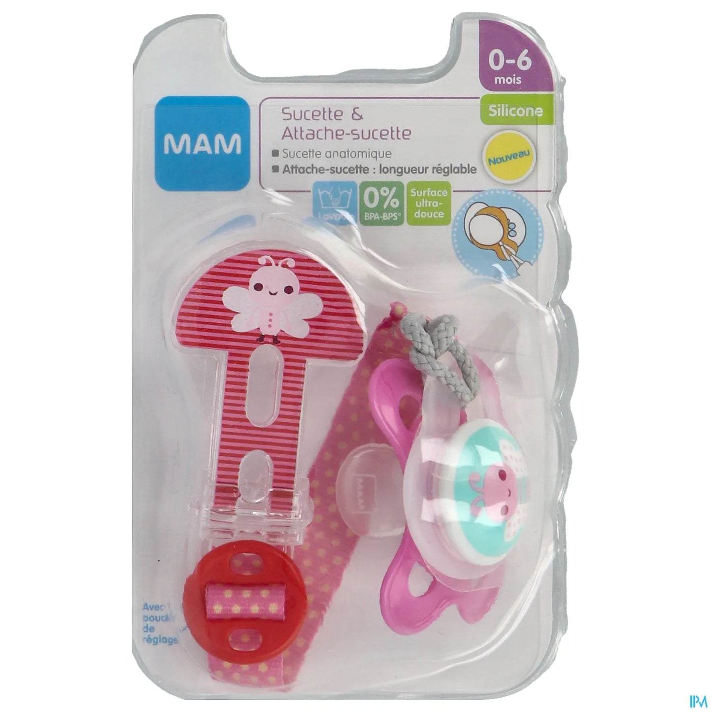 Kit Sucette et Attache-Sucette 0-6 Mois
