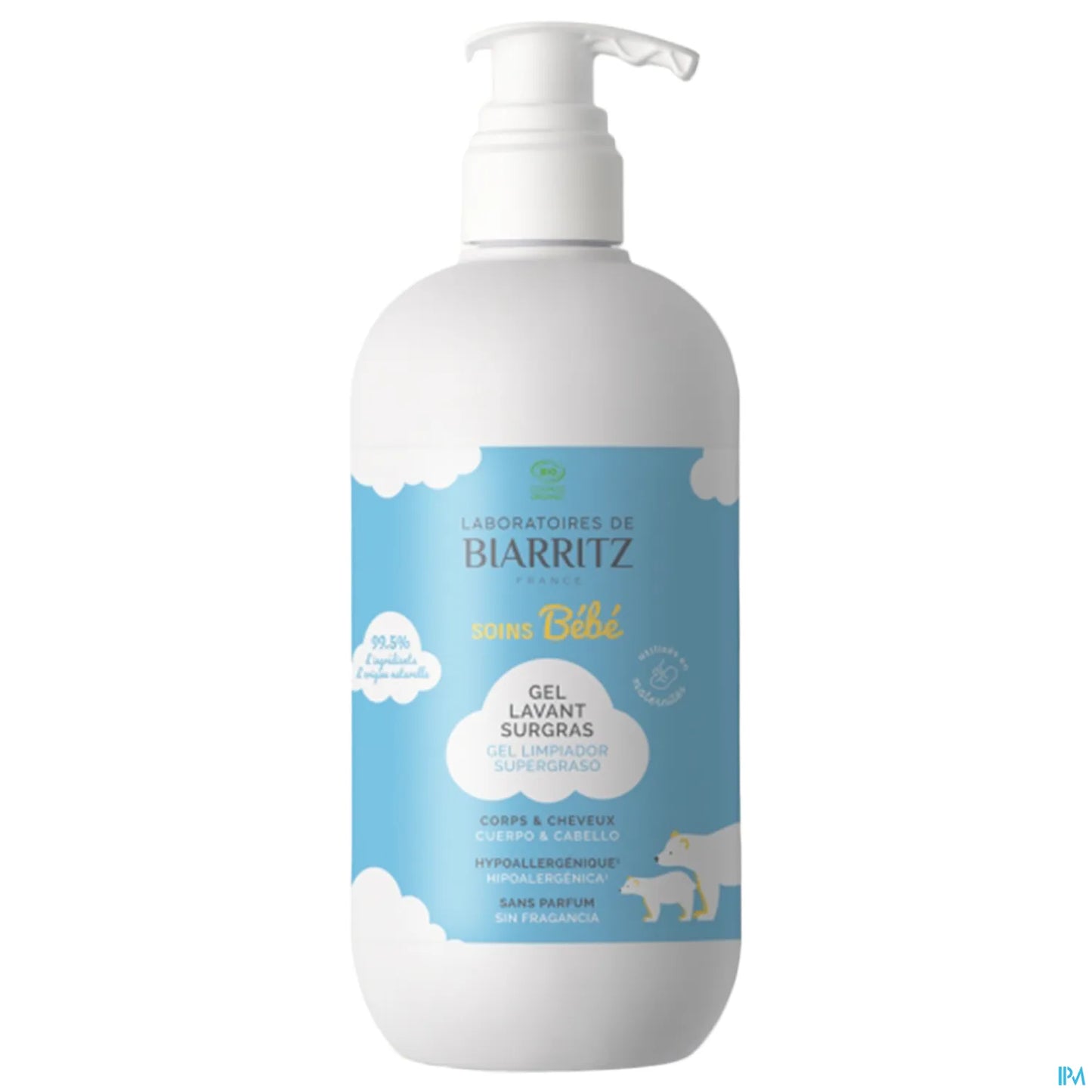 Les Laboratoires De Biarritz Gel Lavant Surgras Bébé Bio 500 ml