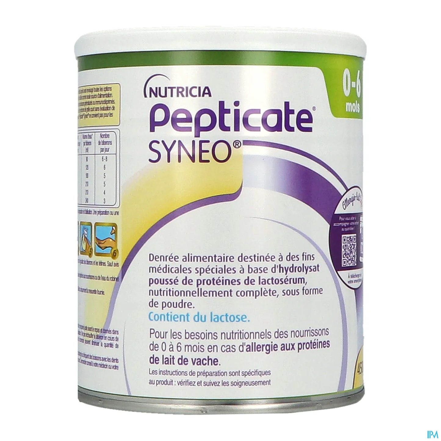 Gallia Bébé Expert Pepticate Syneo 0 à 6 Mois Poudre 450 g