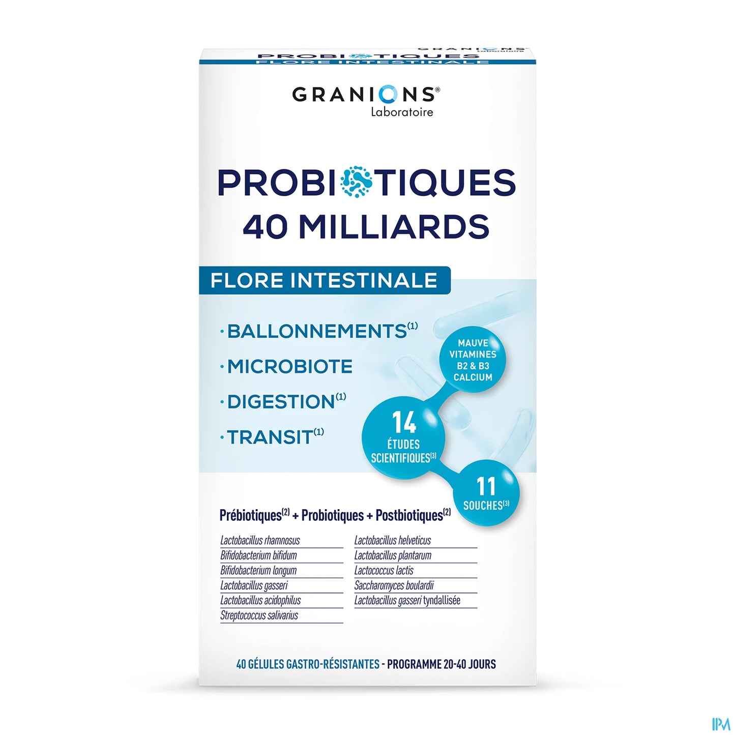 Granions Probiotic Flore Intestinale Gélules 40 unités