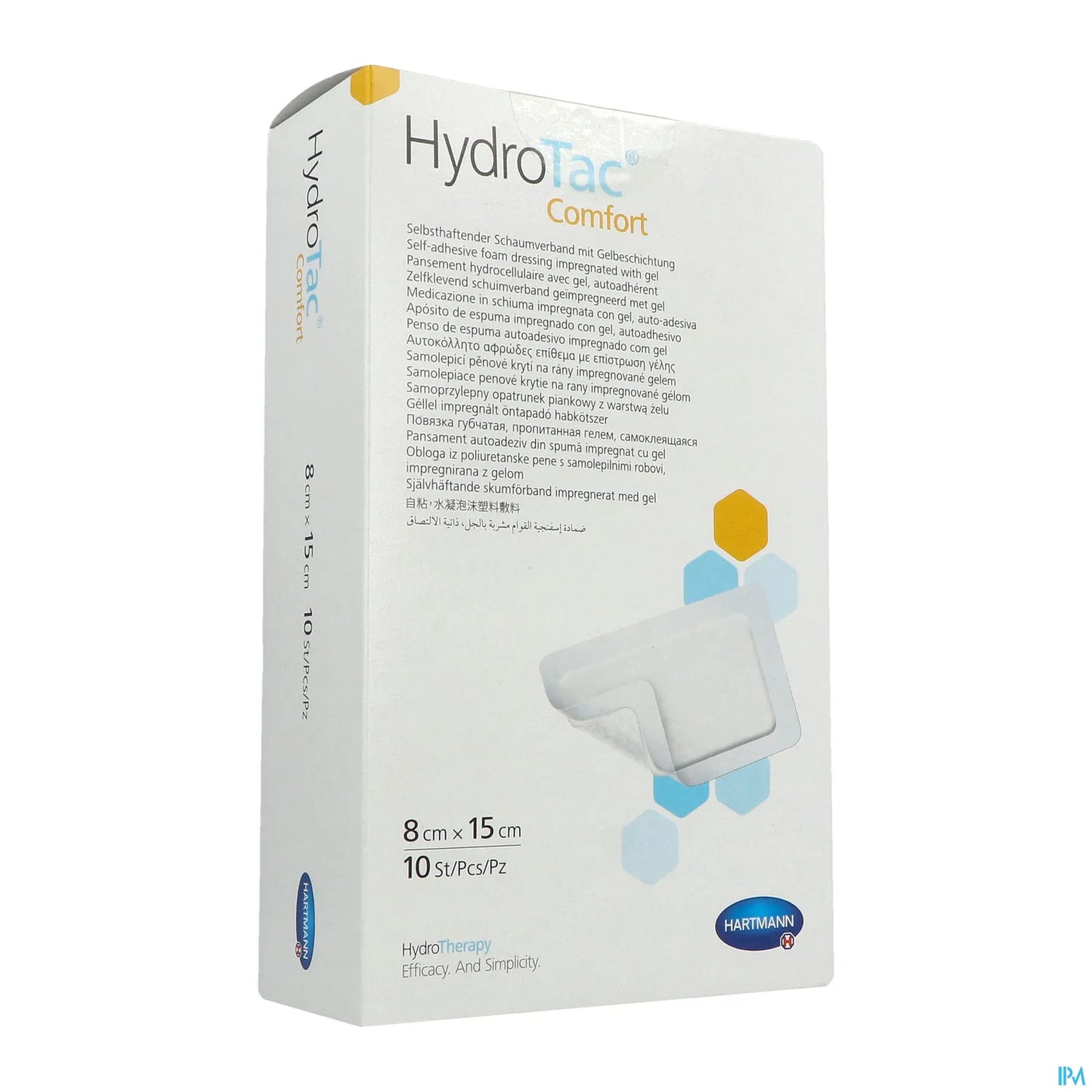 Hydrotac Comfort Pansement Adhésif 8 x 15 cm Boîte de 10