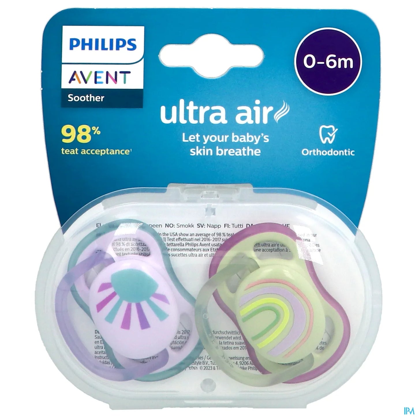 Philips Avent Sucettes Ultra Air 0-6M Mixte