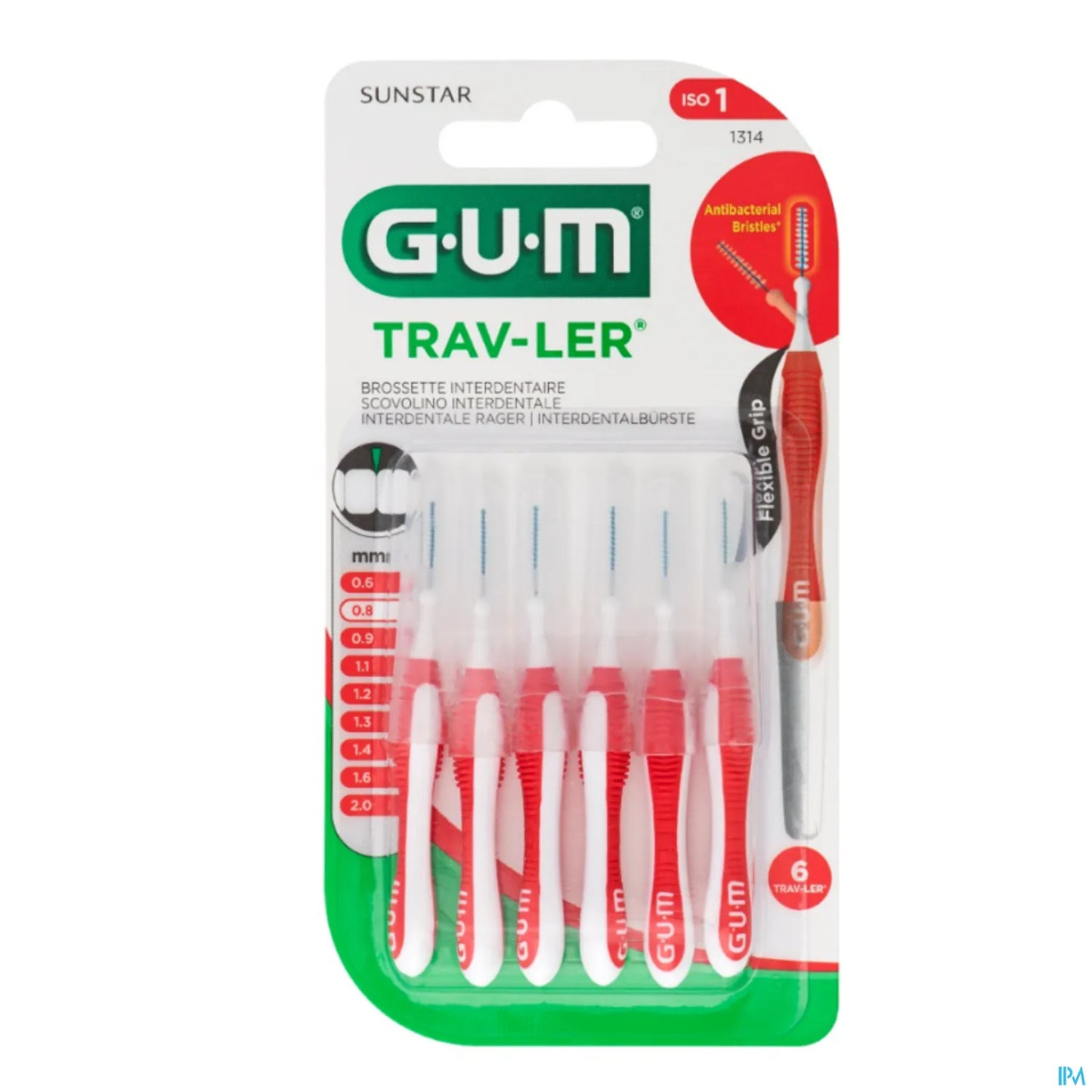 G.U.M Trav-Ler Brossettes Interdentales 1314 0.8mm x42