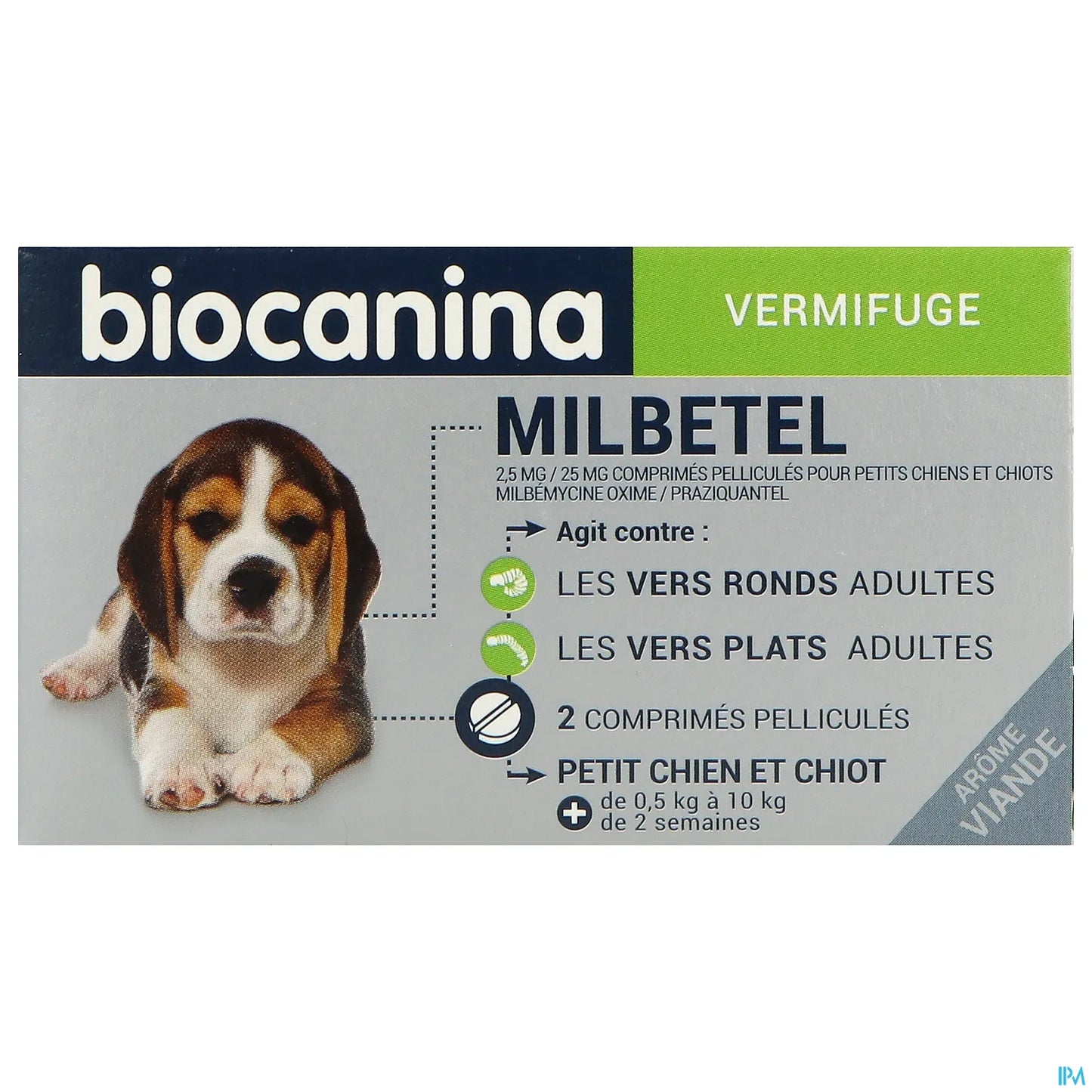 Milbetel Wormer for Puppies and Small Dogs 2 Tablets