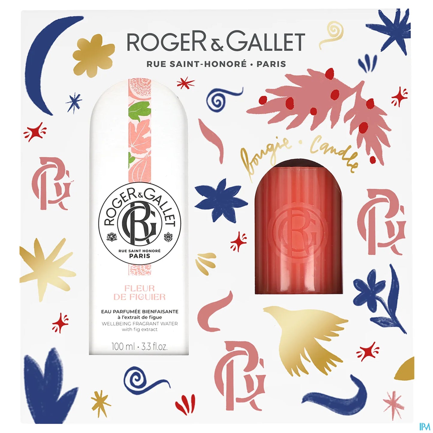 Cofanetto regalo Fleur de Figuier con acqua profumata benefica da 100 ml e candela profumata