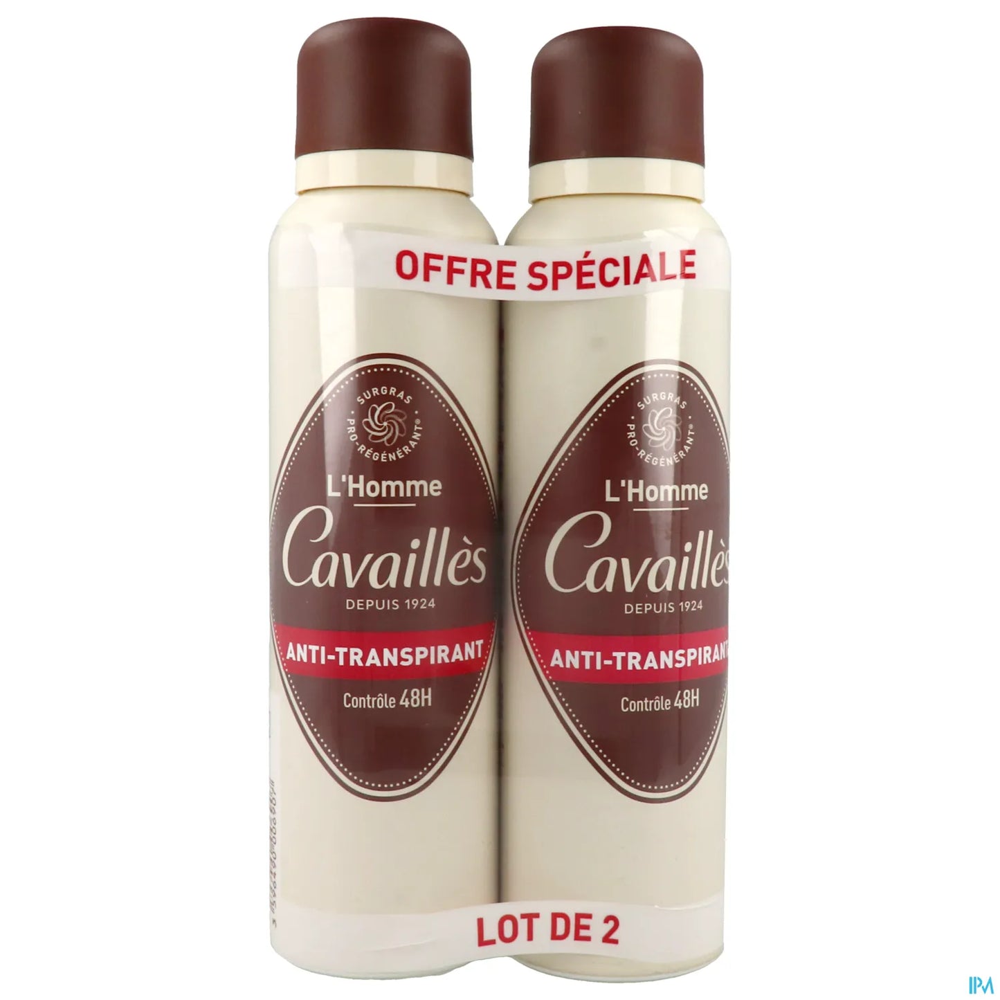 Rogé Cavaillès Absorb+ Homme Anti-Perspirant 48H Spray Pack of 2 x 150 ml