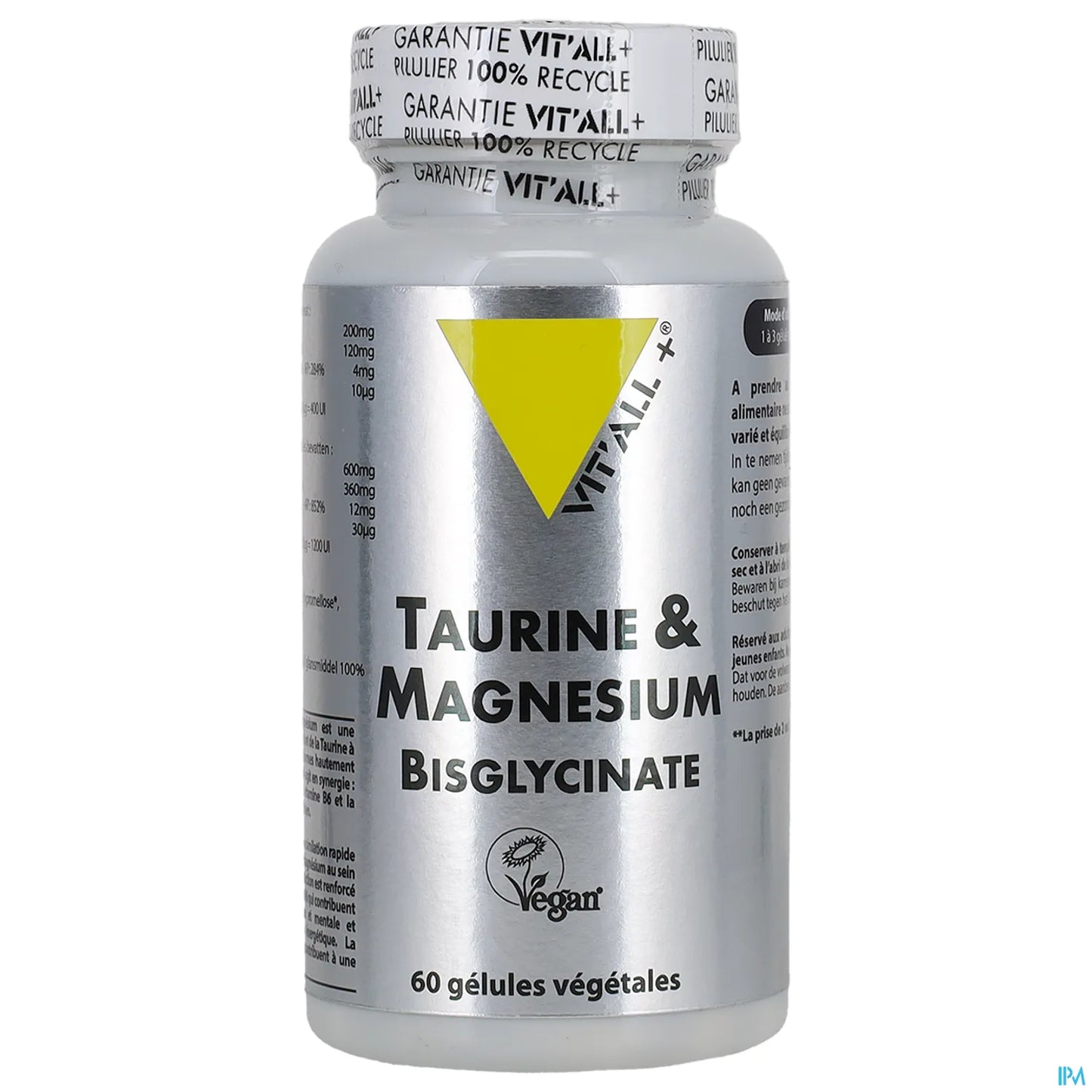 Taurine & Magnesium Bisglycinate 60 Gélules Végétales