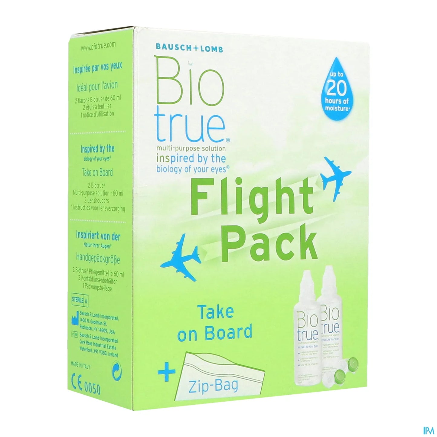 Biotrue Flight Pack 2 x 60 mL Solution Lentilles Souples