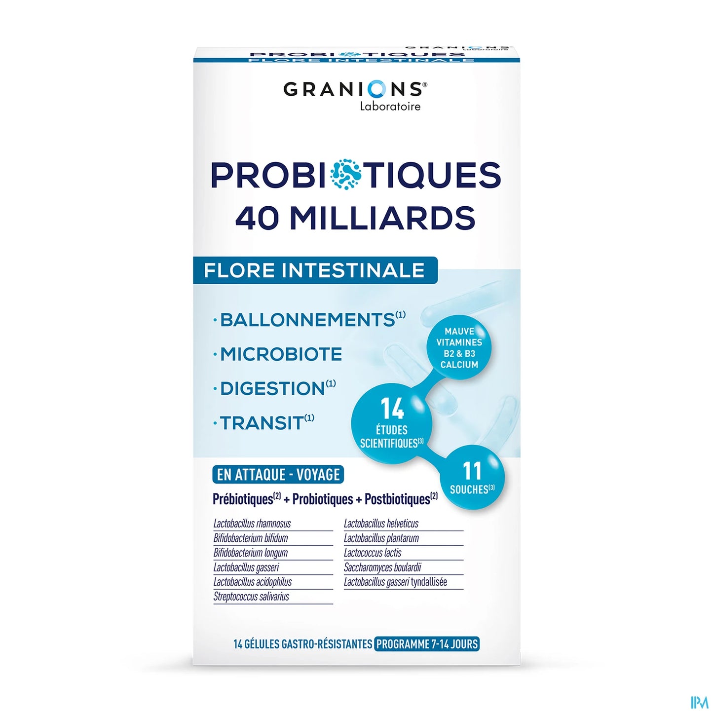 Granions Probiotiques Flore Intestinale Voyage 7 Jours 14 Gélules