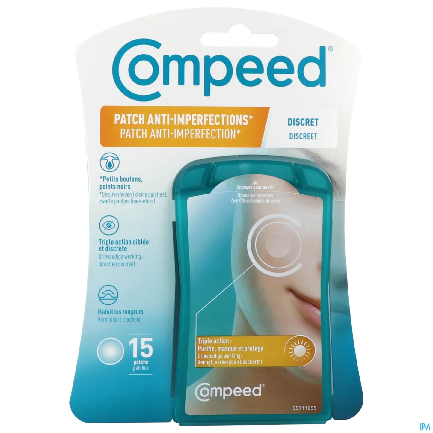 Discreet Anti-Imperfection Patch 15 Patches 1.5 x 1.5cm