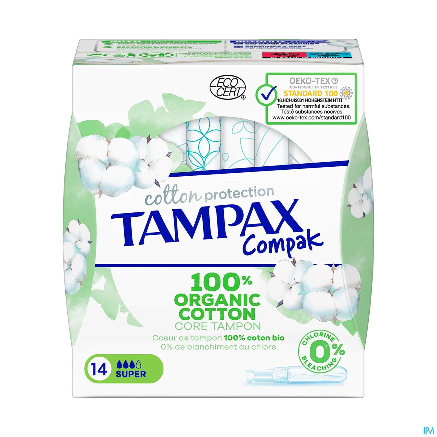 Tampax Compak Cotton Protection Super 14 unités