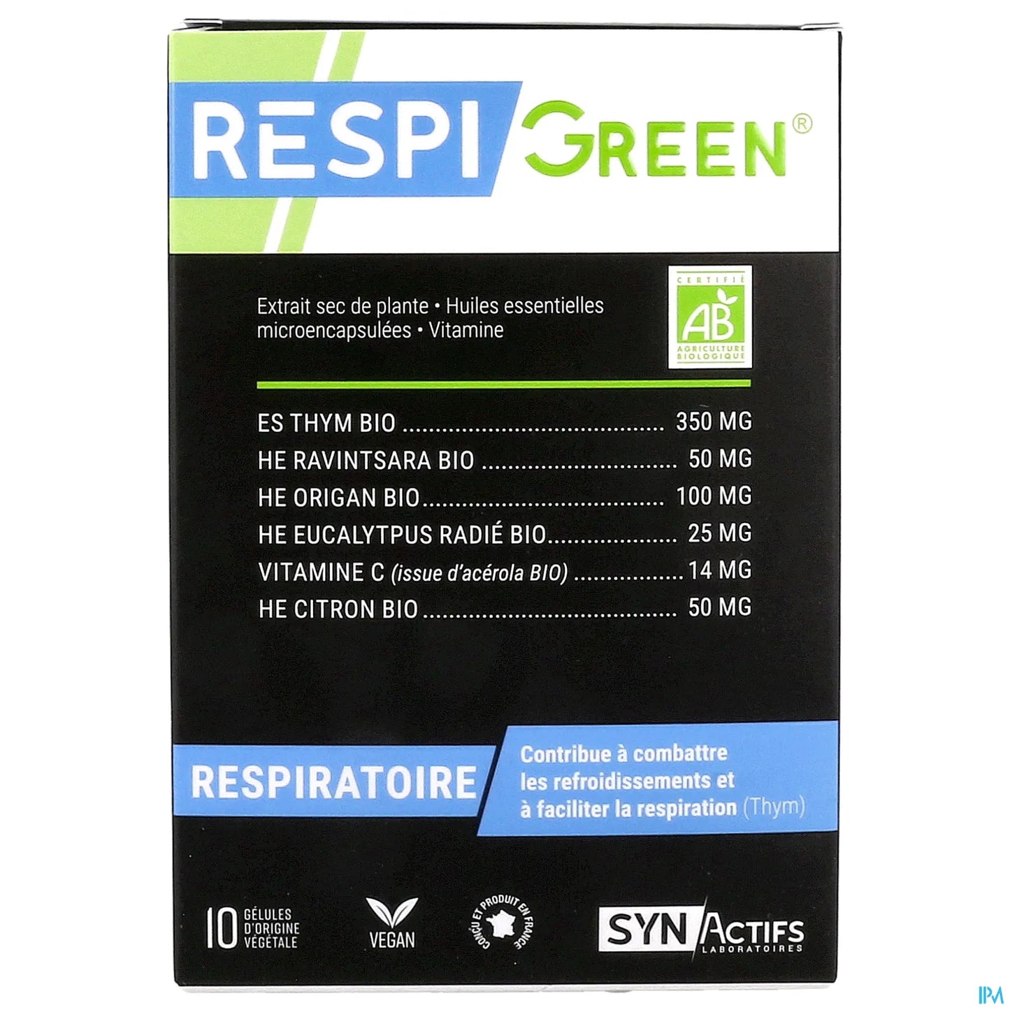 Synactifs Rhin Actifs Bio Respiratoire 10 Gélules