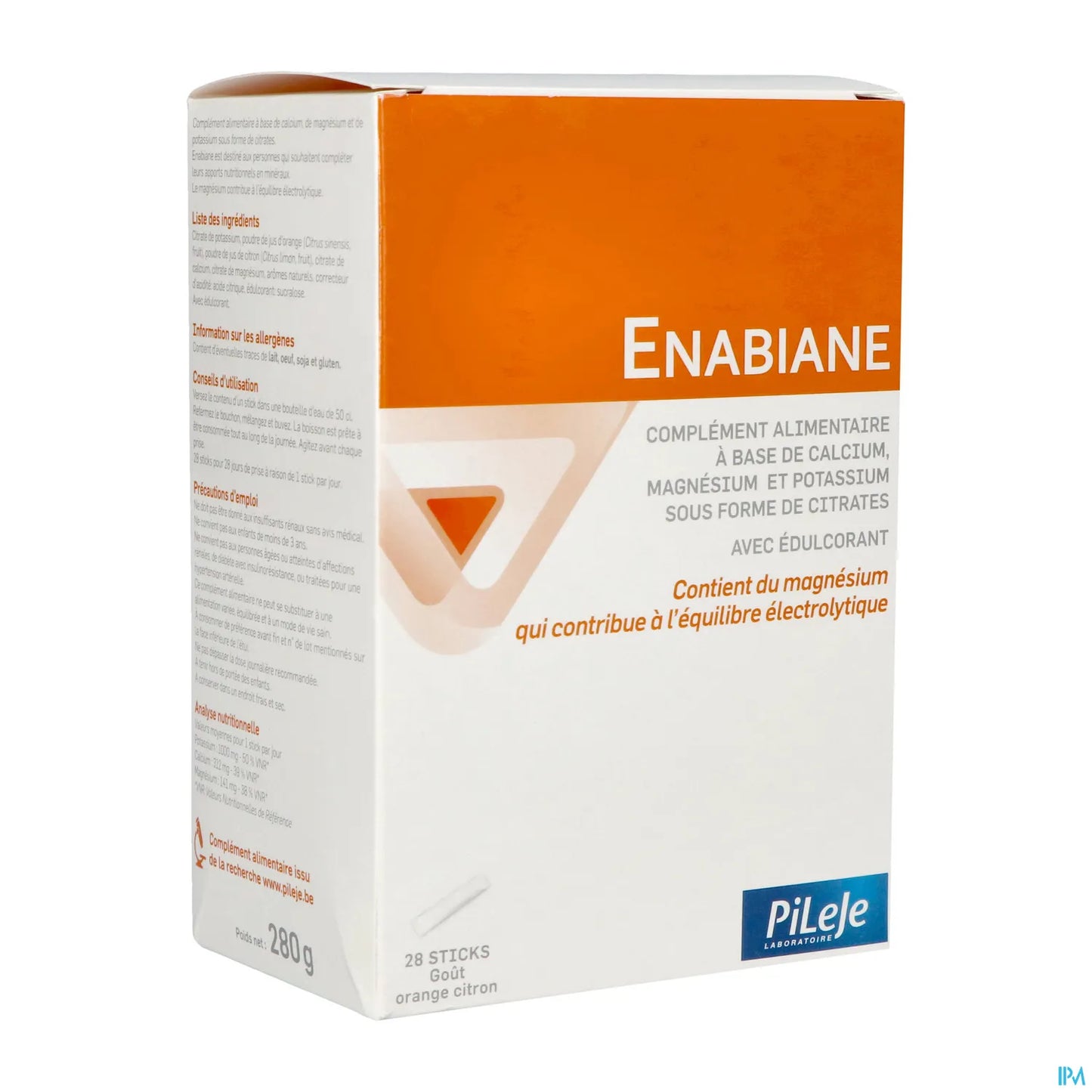 Enabiane Poudre Soluble Citron Orange 28 Sticks