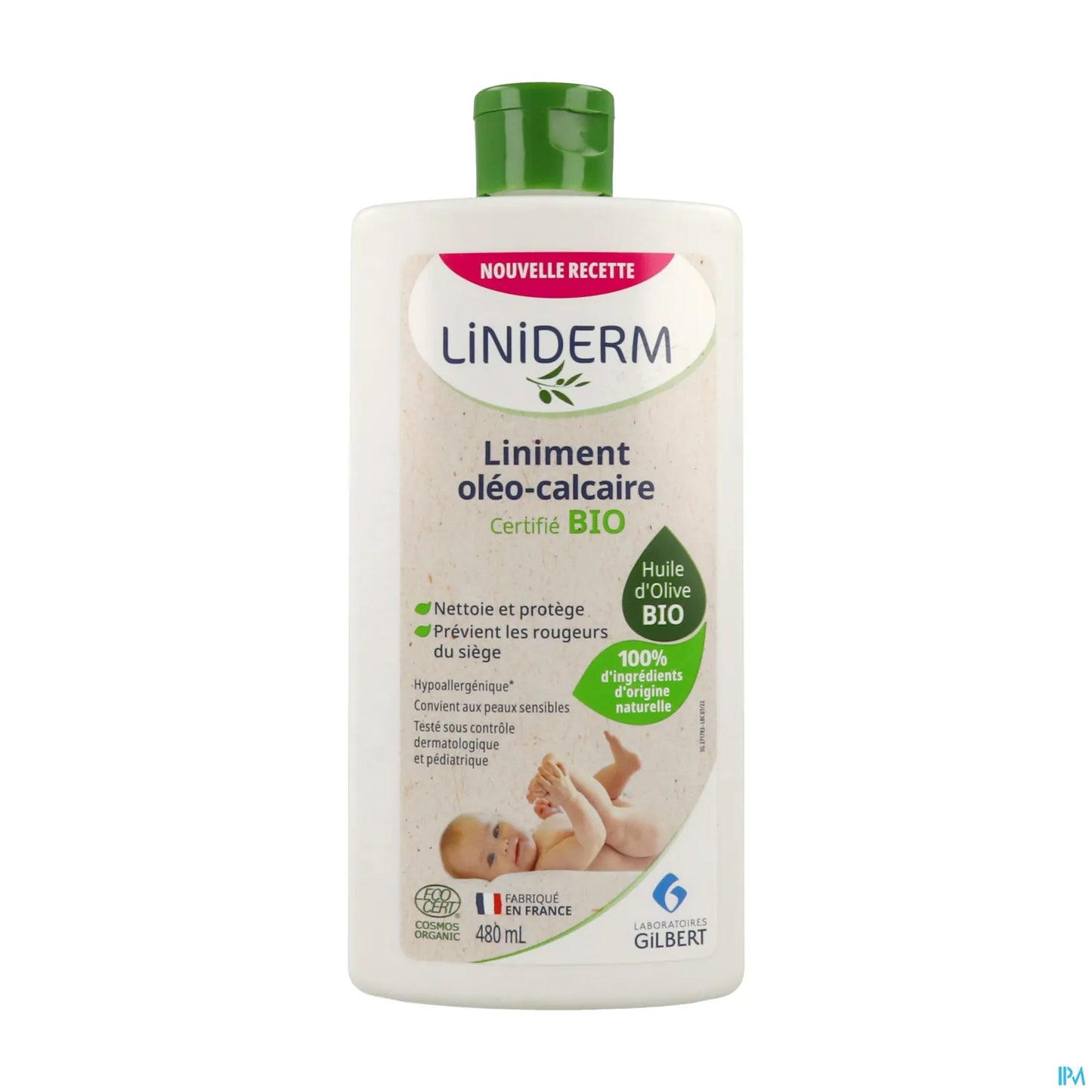 Liniderm Liniment Oléo Calcaire Bio 480 mL