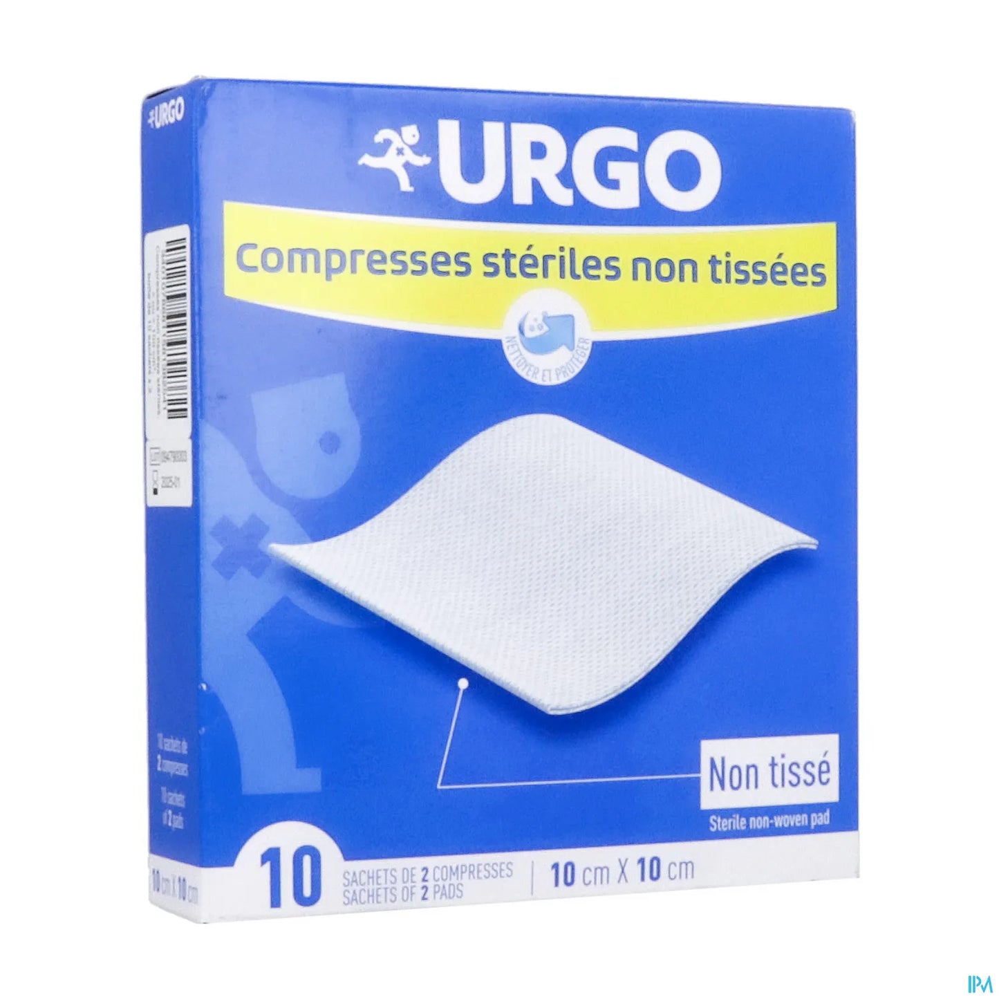 Compresses Stériles Non Tissées 10 x 10 cm Boîte 10 Sachets de 2