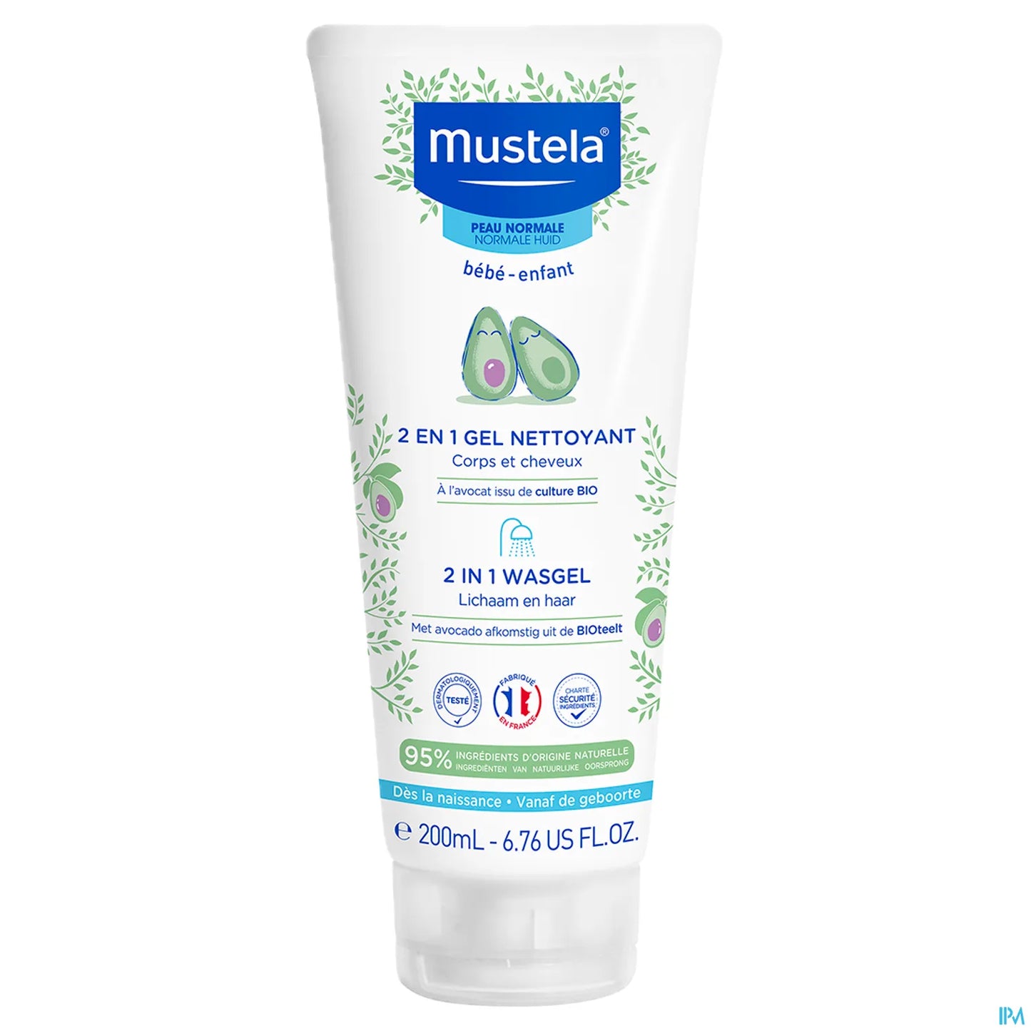 Gel Nettoyant 2 en 1 Avocat Bio Corps Et Cheveux 200ml