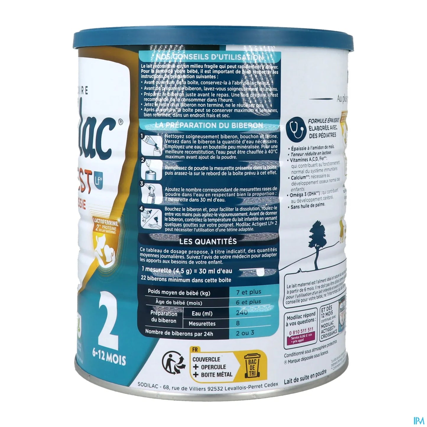 Actigest LF+ 2 Lait en Poudre 2ème Âge 800g