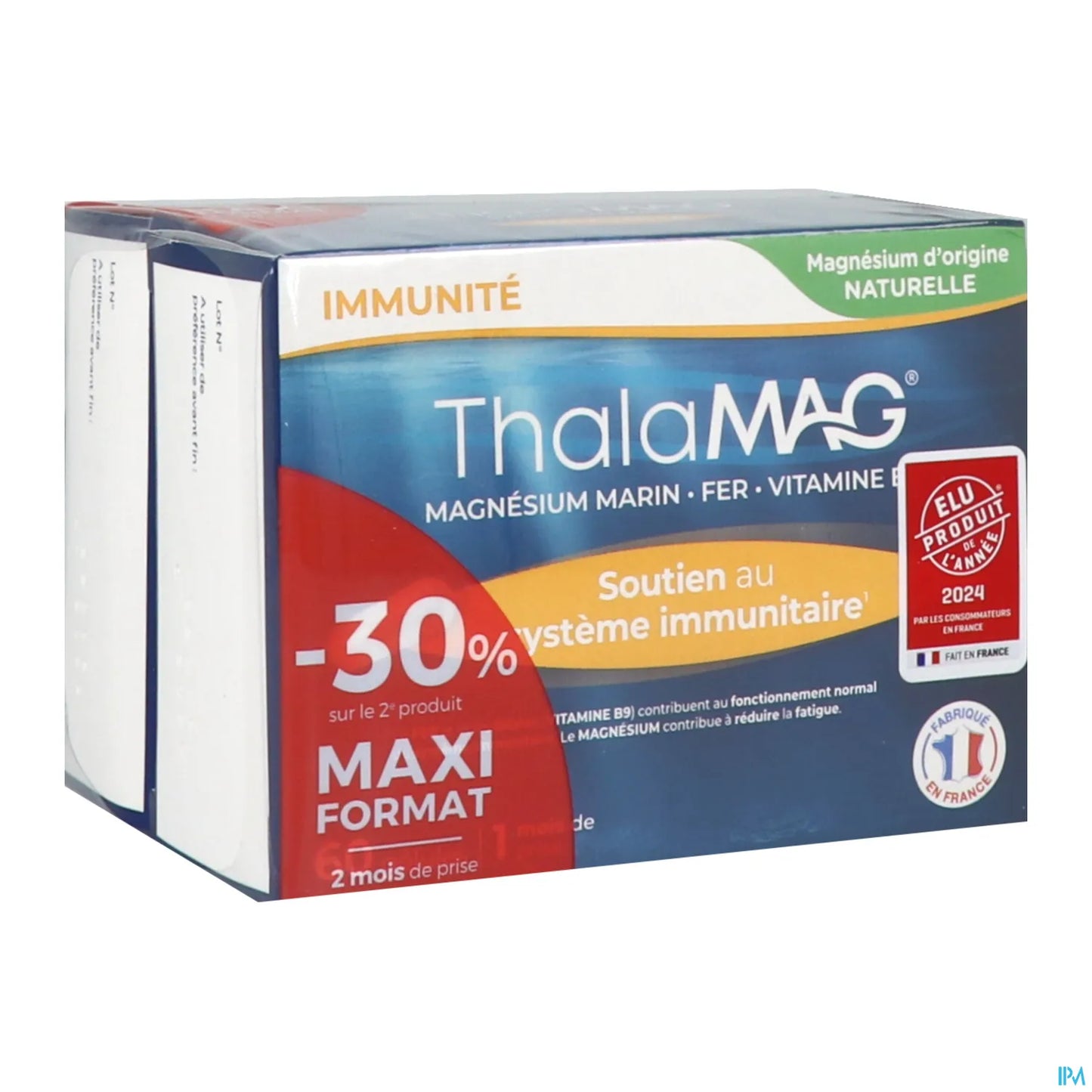 Iprad Thalamag Magnésium Marin Forme Physique Et Mentale Lot de 2 x 60 Gélules