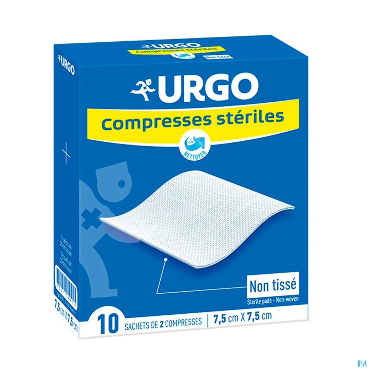 Compresse Stérile Non Tissée 7,5 x 7,5 cm Boîte de 10 Sachets de 2