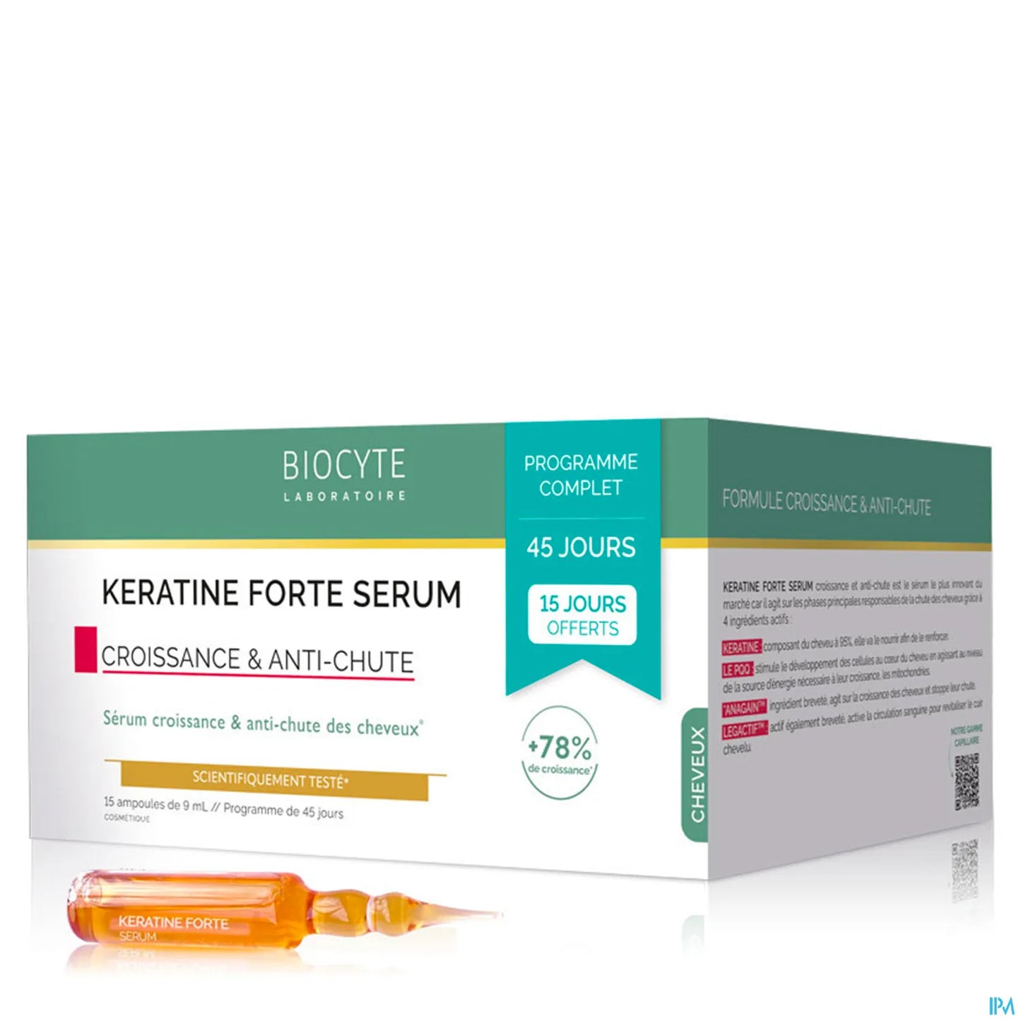 Kératine Forte Sérum 15 Ampoules de 9 ml