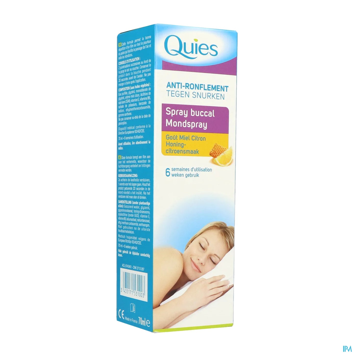 Anti-Snoring Mouth Spray Honey Lemon Flavor 70ml