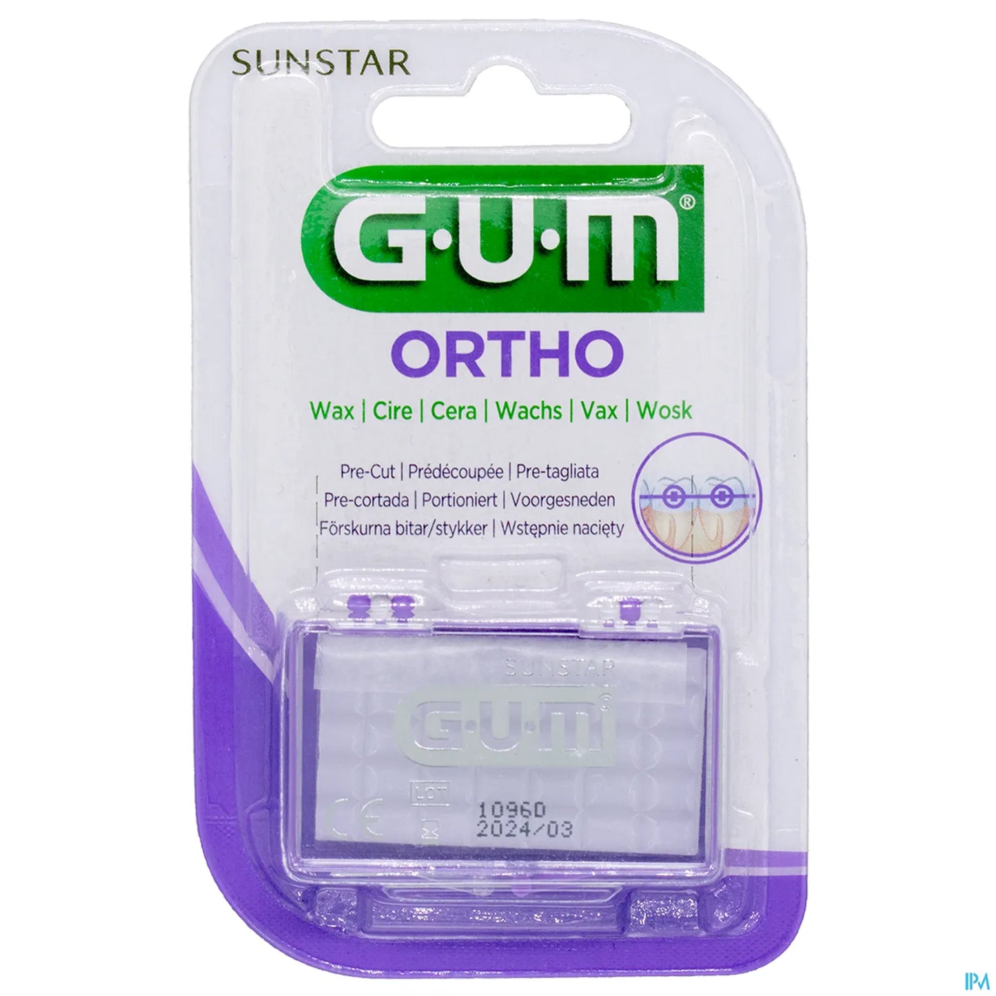 Sunstar GUM Ortho Cire Orthodontique Translucide