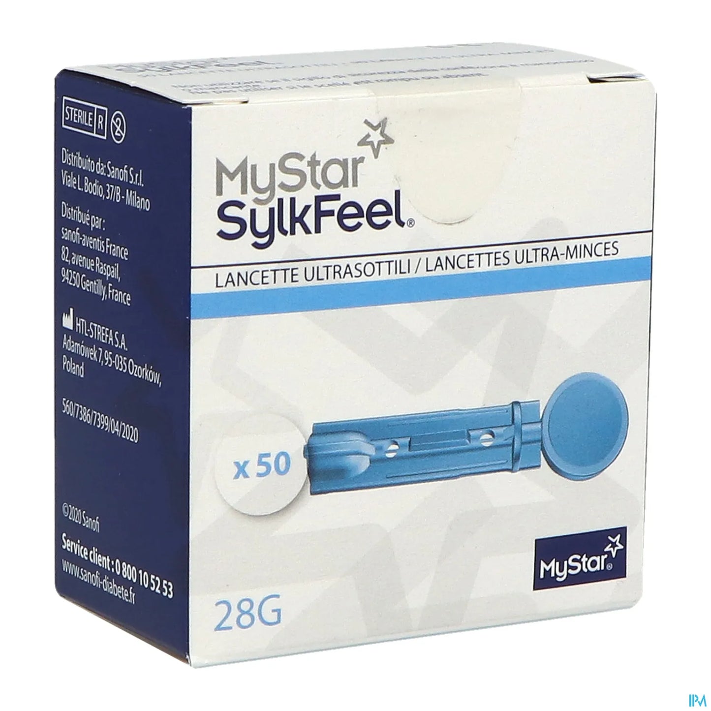 Sanofi Mystar Sylkfeel Lancettes 28G Boite de 50